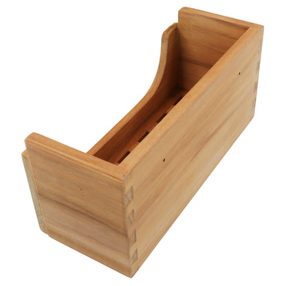 Teak Holder For Your Boat’s Bathroom & Shower Items – 256mm Length – Removable Base Grate