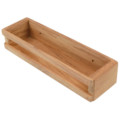Teak Storage Rack – Internal Space 257 x 69mm – For Cups / Glasses / Spice Jars On Your Boat