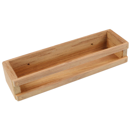 Teak Storage Rack – Internal Space 257 x 69mm – For Cups / Glasses / Spice Jars On Your Boat