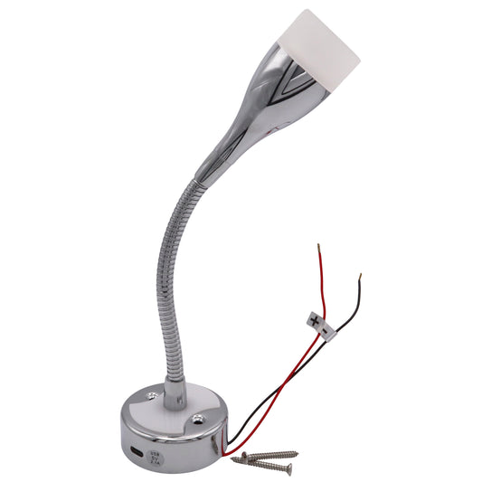 Osculati Articulated LED Spotlight – Polished Chromed Aluminium Finish – USB-C Socket – 2 A – 12 Volt