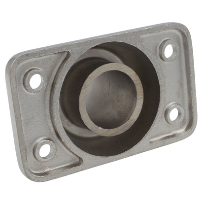 Straight Stanchion Mounting Base – For 25mm Stanchions – Polished 316-Grade Stainless Steel