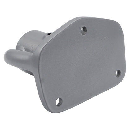 Aluminium Stanchion Base For 25mm Stanchion Post – 7-Degree Angle – Grey Anodised Finish
