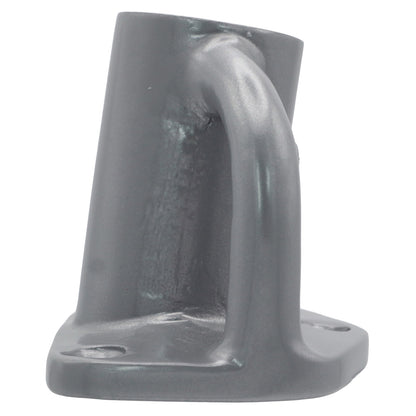 Aluminium Stanchion Base For 25mm Stanchion Post – 7-Degree Angle – Grey Anodised Finish