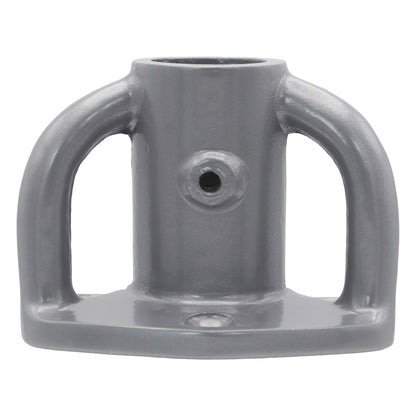 Aluminium Stanchion Base For 25mm Stanchion Post – 7-Degree Angle – Grey Anodised Finish