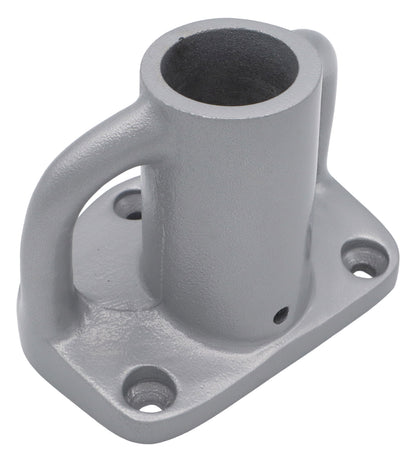 Aluminium Stanchion Base For 25mm Stanchion Post – 90-Degree Angle – Grey Anodised Finish