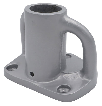 Aluminium Stanchion Base For 25mm Stanchion Post – 90-Degree Angle – Grey Anodised Finish