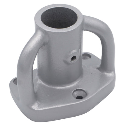 Aluminium Stanchion Base For 25mm Stanchion Post – 90-Degree Angle – Grey Anodised Finish