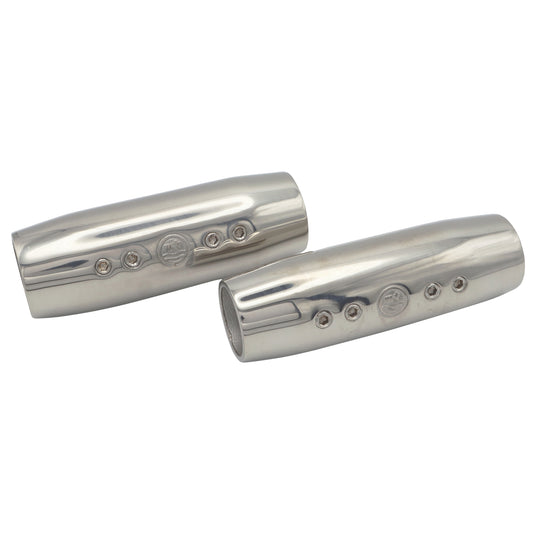 Straight Tube Connectors – To Fit 22mm and 25mm Tube - 316 Grade Stainless - Polished Finish – Double Grub Screw Fastening