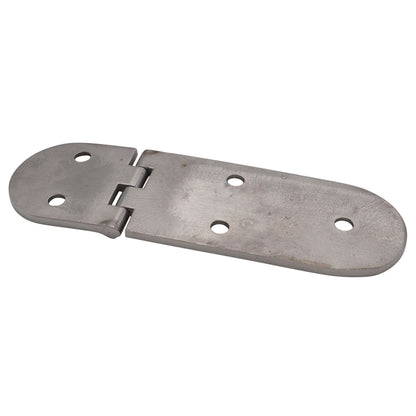 Hinge 126mm x 40mm – 316 Grade Stainless Hinge With Rounded Ends And Polished Finish