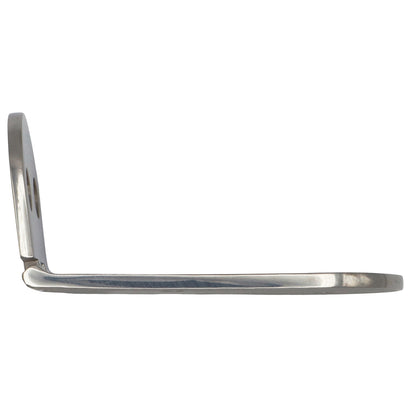 Hinge 126mm x 40mm – 316 Grade Stainless Hinge With Rounded Ends And Polished Finish