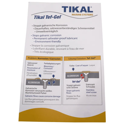 Anti-Corrosion Gell – 10g Tube.  For Preventing Galvanic Corrosion Where Different Metals Come Into Contact – Tikal Tef-Gel
