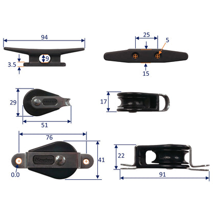 Holt Lazy Jack Type For Yachts From 32’ To 38’ / 9.75m – 11.5m – With Fitting Instructions