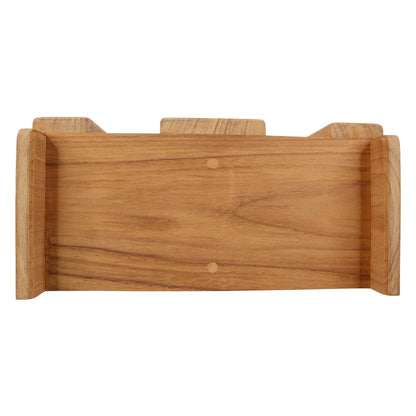 Teak Mug Holder For Your Boat’s Galley Area – Holds 4 Or More Mugs - 223mm Length – 253mm Height