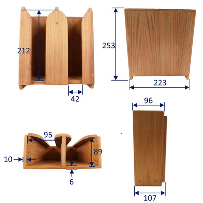 Teak Mug Holder For Your Boat’s Galley Area – Holds 4 Or More Mugs - 223mm Length – 253mm Height