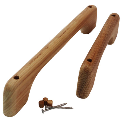 Teak Handrails Or Towel Bars – Two Sizes Available 255mm Or 365mm Overall Length