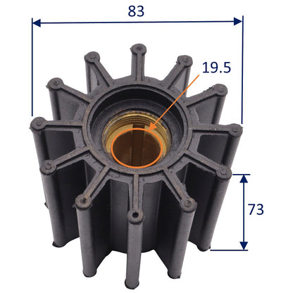 Osculati 16.194.15 Replacement Impeller Kit (CEF 164)