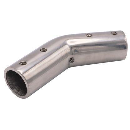 Tube Elbow Fitting At 140 Degree Angle - Available In Sizes To Fit 22mm And 25mm Tube  - 316 Grade Stainless Steel