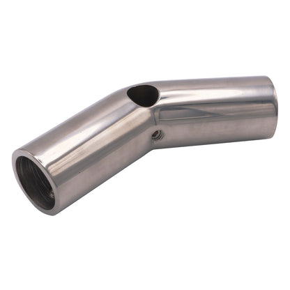 Tube Elbow Fitting At 140 Degree Angle - Available In Sizes To Fit 22mm And 25mm Tube  - 316 Grade Stainless Steel