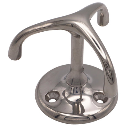 Swivelling Triple Coat Hook – A4 Stainless Steel – 50mm Diameter Round Base