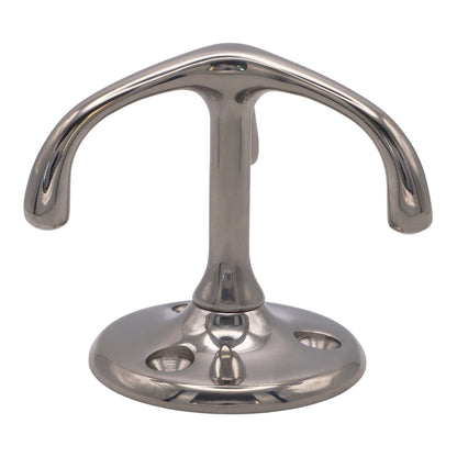 Swivelling Triple Coat Hook – A4 Stainless Steel – 50mm Diameter Round Base
