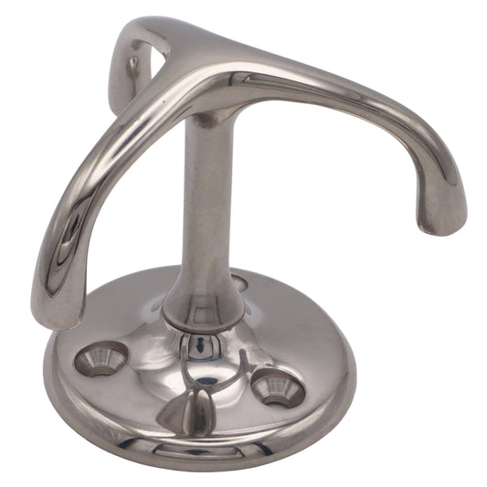 Swivelling Triple Coat Hook – A4 Stainless Steel – 50mm Diameter Round Base