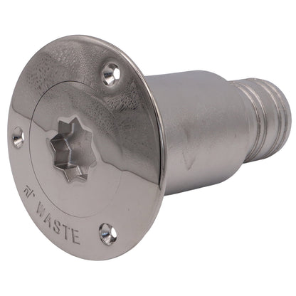 Pump Out Deck Fitting For Waste-Water – 38mm - AISI 316 Stainless Steel