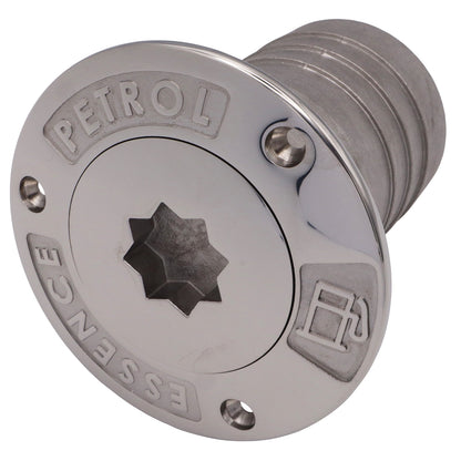 Fuel Deck Filler - 50mm – Petrol / Essence – AISI 316 Stainless Steel