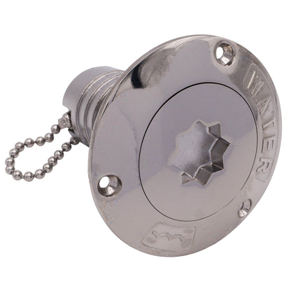 Water Deck Filler – 38mm – AISI 316 Stainless Steel – Winch Handle Star Opening