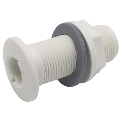 TruDesign – Domed Skin Fitting For Boat Hulls – BSP Thread - White