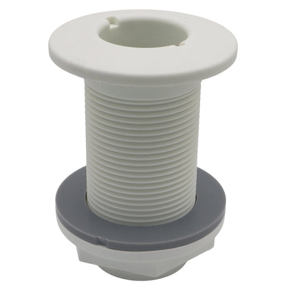 TruDesign – Domed Skin Fitting For Boat Hulls – BSP Thread - White