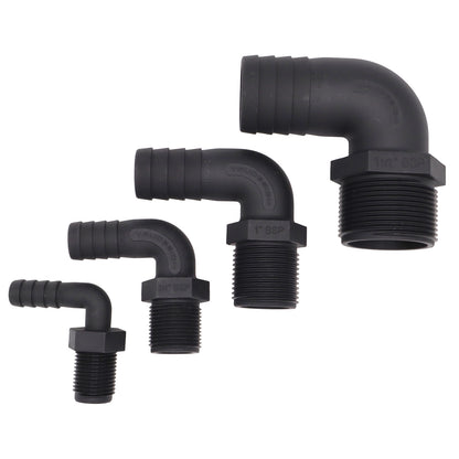 TruDesign Hose Tail - Male BSP Thread – 90 Degree Angle – Black