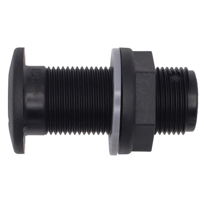TruDesign – Domed Skin Fitting For Boat Hulls – BSP Thread - Black