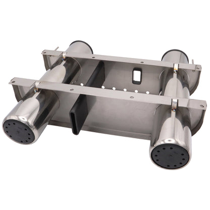 Bulkhead Mount Rod Holder – 2 Rods – Stainless Steel – Store 2 Rods Upright Against A Bulkhead