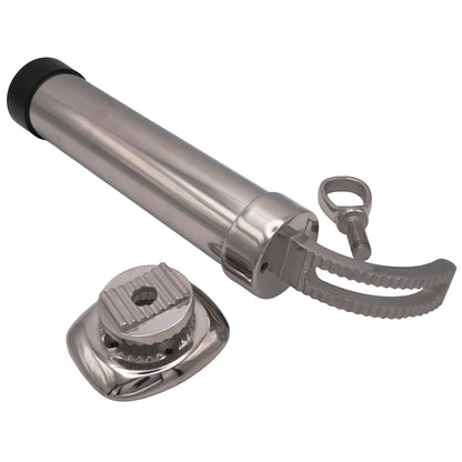 Adjustable Fishing Rod Holder – 40mm Internal Diameter – Angle Adjusts For Tilt & Rotation - Stainless Steel