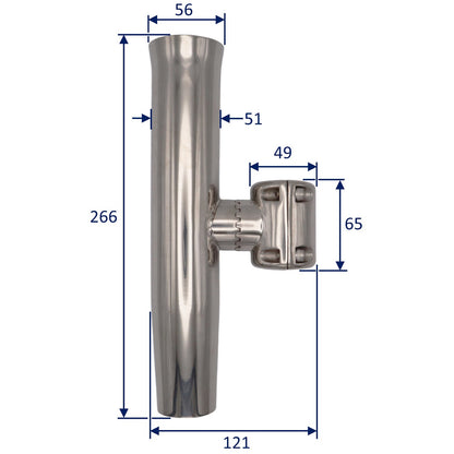 ULTRA Rod Holder – Rail Mount for 22mm, 25mm or 25.4mm (1 inch) Tube - Stainless Steel (316-Grade)