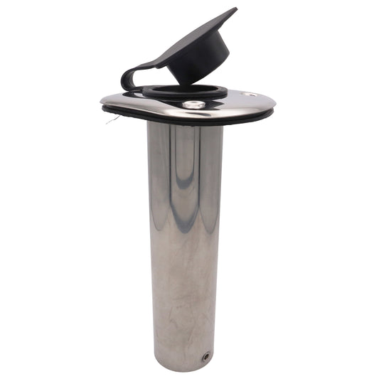 Flush-Mount Stainless Steel Fishing Rod Holder – 42mm Internal Diameter - 90°