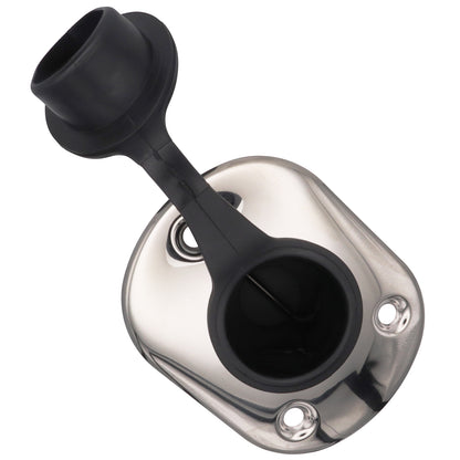 Flush-Mount Stainless Steel Fishing Rod Holder – 42mm Internal Diameter - 75°