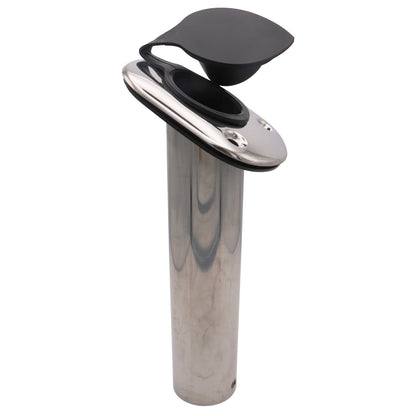 Flush-Mount Stainless Steel Fishing Rod Holder – 42mm Internal Diameter - 60°