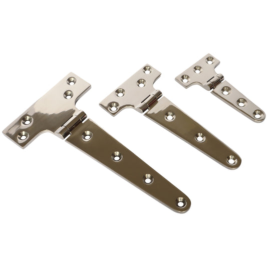 Stainless Steel T-Hinge – 316 Grade Stainless Door Hinge With Polished Finish Available In 3 Sizes