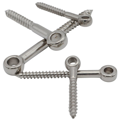 Stainless Steel Eye Bolt With Wood Thread – 316-Grade – Compact & Robust