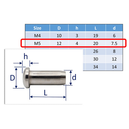 A4 Stainless Steel Sleeve Nut With Internal Thread – Marine Grade Stainless Steel – Various Sizes Available