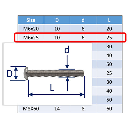 A4 Stainless Steel Button Socket-Head Screws – Marine Grade Stainless Steel