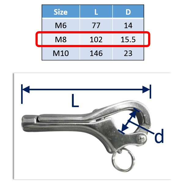thumbnail image 2 of Crab Bully Stainless Steel Bait Clips – 316 Grade, Durable & Made In USA 2 of 5