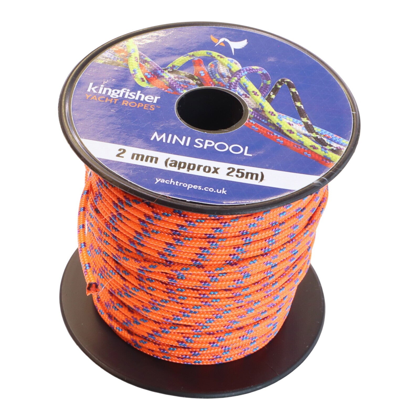 Polyester Braided 25-Metre Mini Spools, 2mm Diameter, In a Range Of Co ...