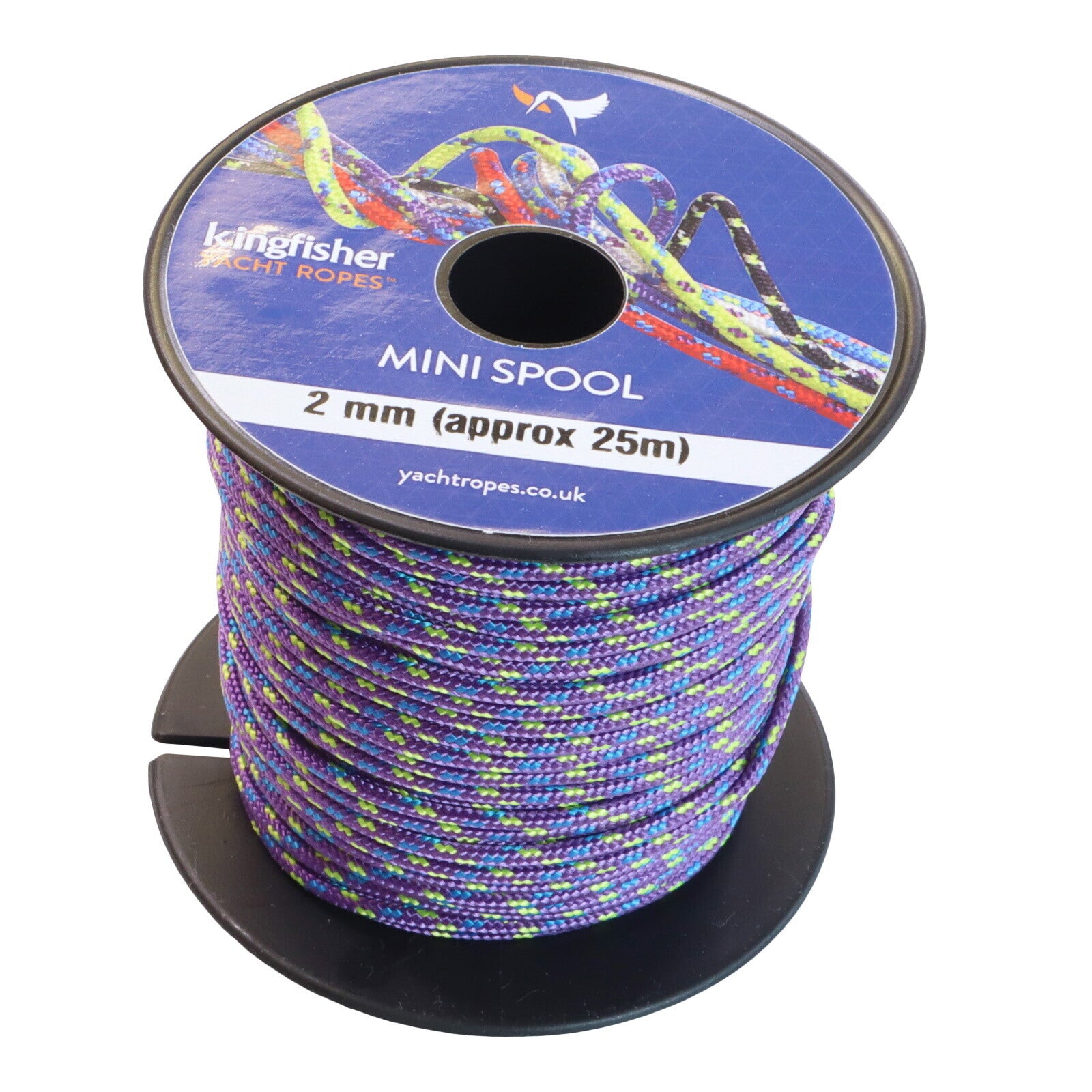 Polyester Braided 25-Metre Mini Spools, 2mm Diameter, In a Range Of Co ...