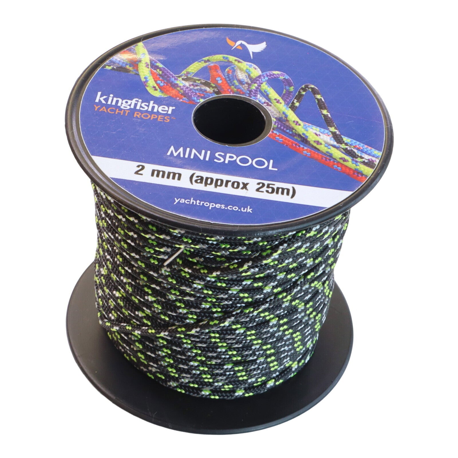 Polyester Braided 25-Metre Mini Spools, 2mm Diameter, In a Range Of Co ...