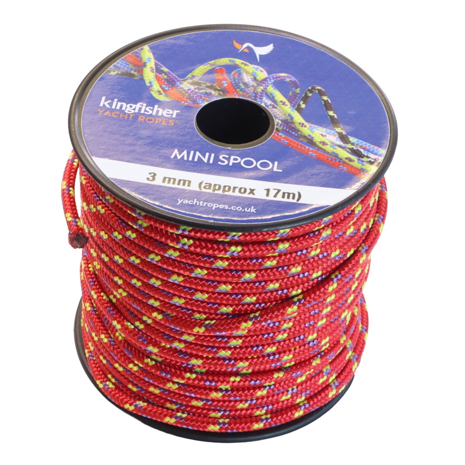 3mtr Spool Polyester Braided 17-Metre Mini Spools, 3mm Diameter, In a Range Of Co ...