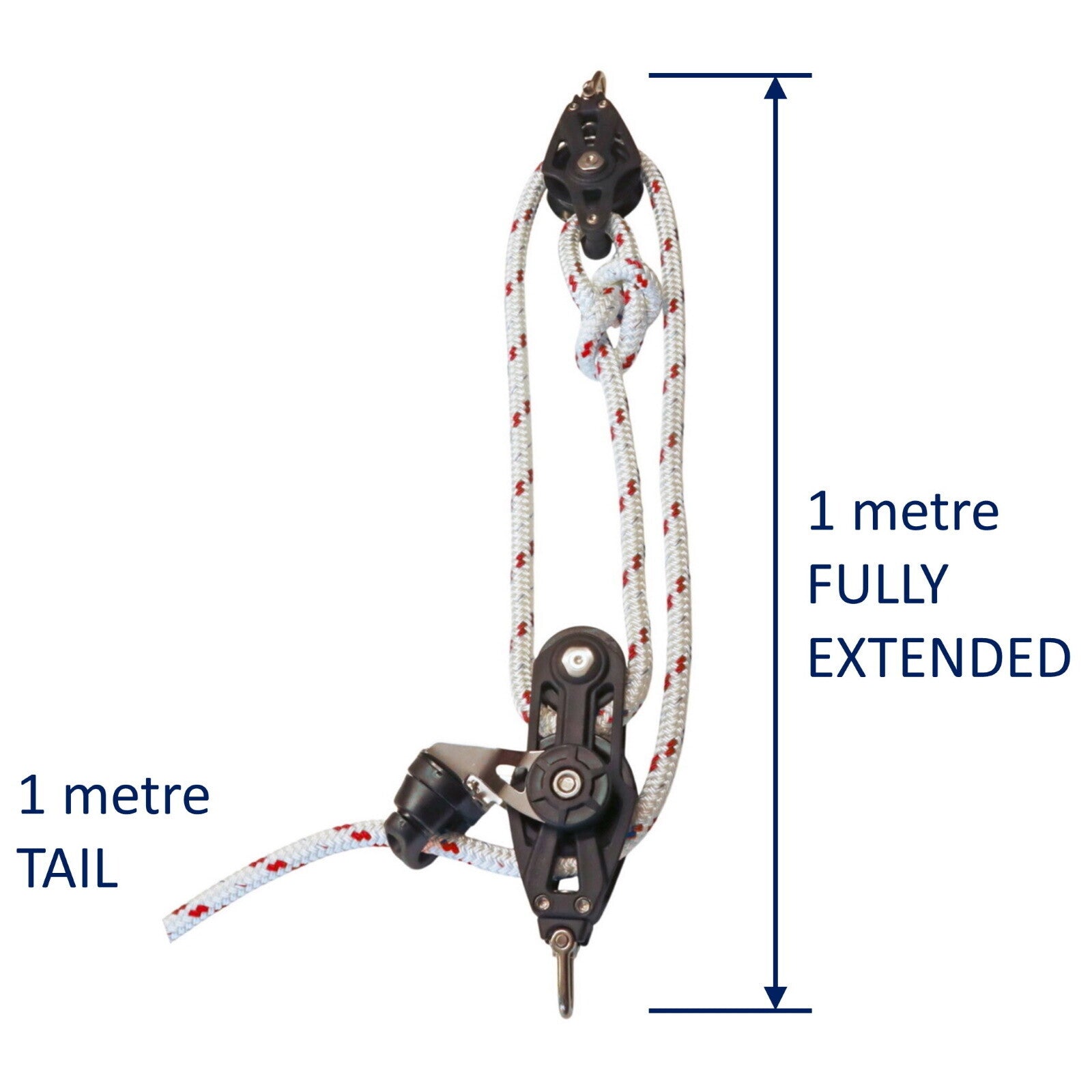 Heavy Duty Nylon Pulley Block For Sailing - 10mm Line, 460kg Load Capacity, Marine Block-639298