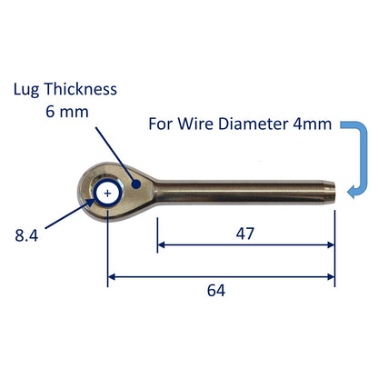6 Inch Diameter Solid Stainless Welded Pier or Bridge Gaff 6 Inch Diameter Solid Stainless Welded Pier or Bridge Gaff