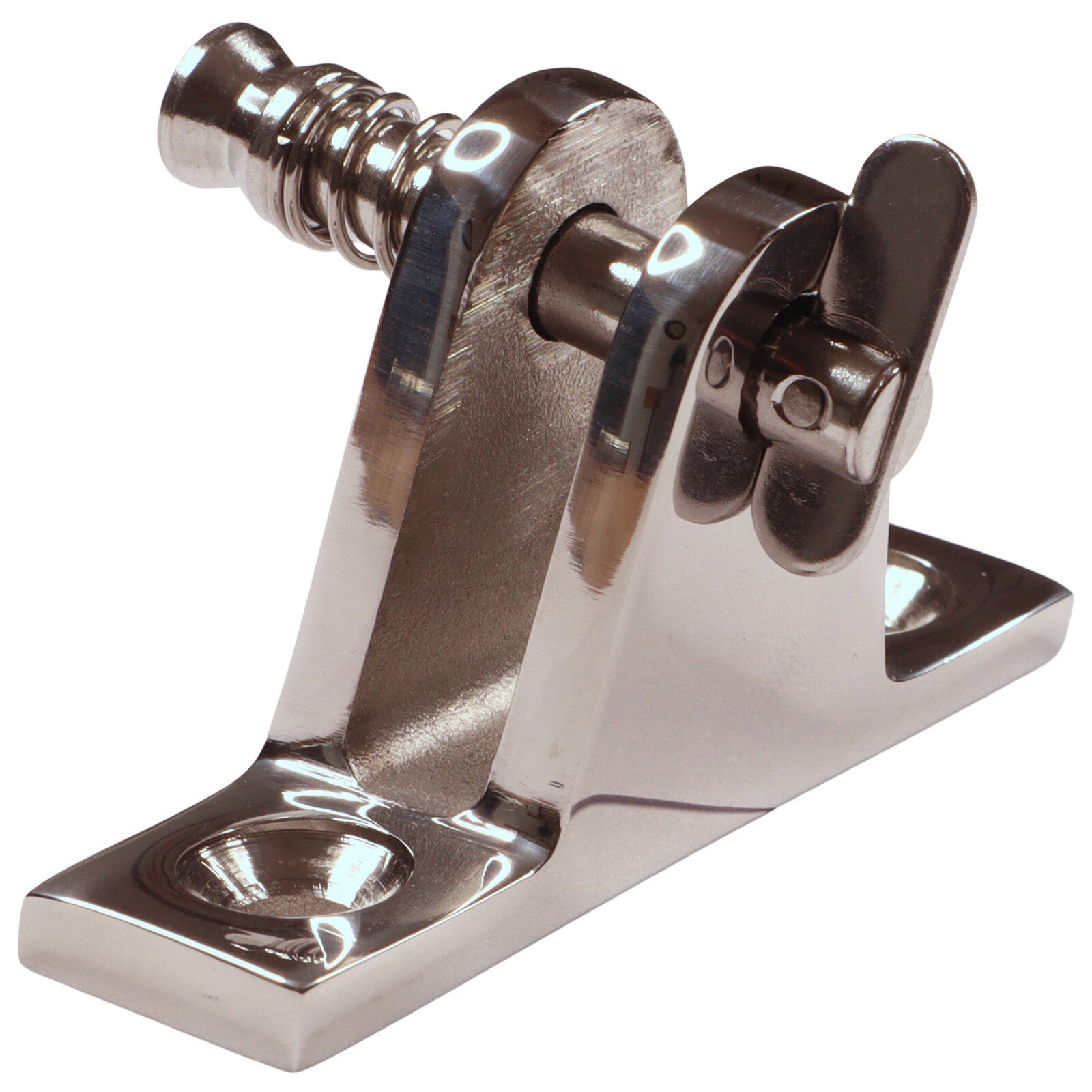 316 Stainless Steel Bimini Top Hinges - 90 Degree Deck Hinges With Removable Pin (2 Pack)